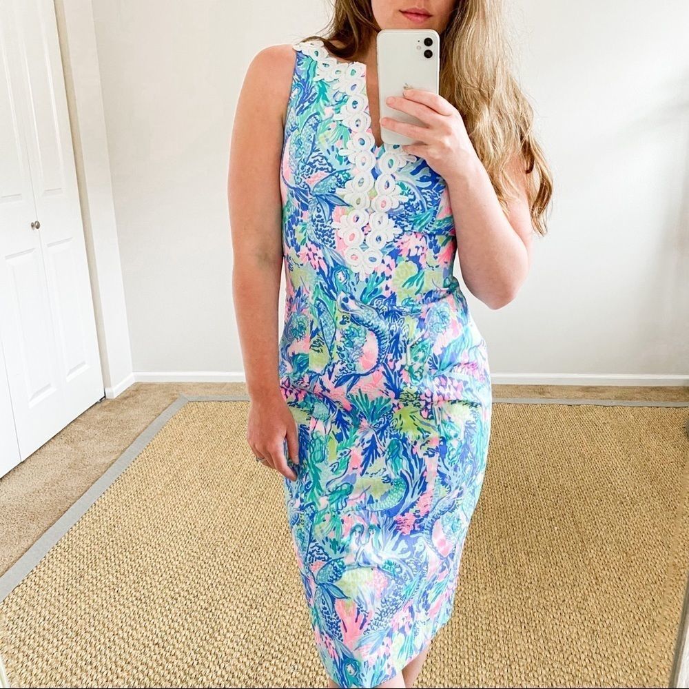 Lilly Pulitzer Gabby Shift Multi Mermaids Cove